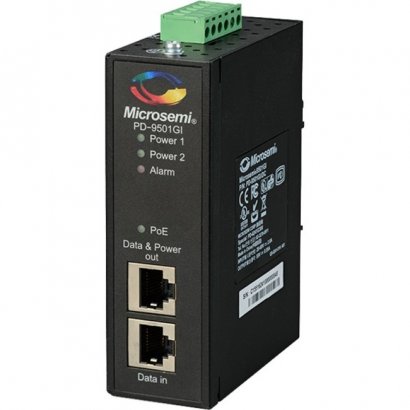 Microsemi 1-port 60W Industrial PoE Injector PD-9501GI/DCF