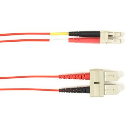 Black Box 2-m, SC-LC, 62.5-Micron, Multimode, PVC, Red Fiber Optic Cable FOCMR62-002M-SCLC-RD