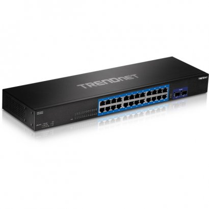 TRENDnet 24-port Gigabit Switch with 2x 10G SFP+Slots TEG-30262