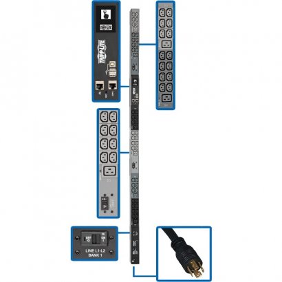 Tripp Lite 48-Outlet PDU PDU3EVN6L2130B