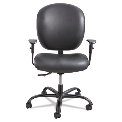 Safco Alday Intensive-Use Chair, Supports up to 500 lbs., Black Seat/Black Back, Black Base SAF3391BV