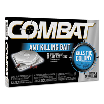 Combat Ant Killing System, Child-Resistant, Kills Queen & Colony, 6/Box DIA45901