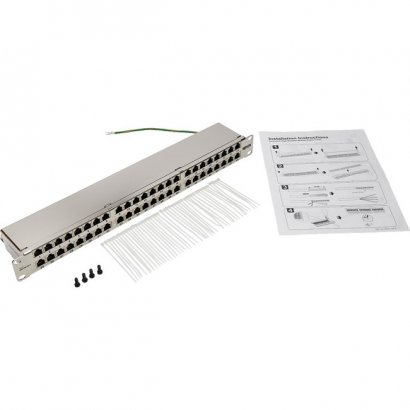 Tripp Lite Cat6 48-Port Patch Panel, 1U N252-048-SH-K