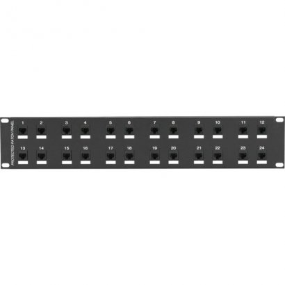 Black Box CAT6 Protected Panel, 24-Port, 2U JSM114A