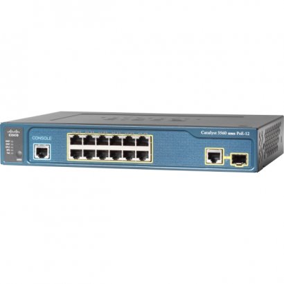 Cisco Catalyst Layer 3 Switch - Refurbished WS-C3560-12PC-S-RF