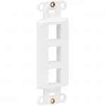 Tripp Lite Center Plate Insert, Decora Style - Vertical, 3 Ports N042D-003V-WH