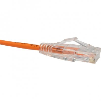 Unirise Clearfit Slim Cat6 Patch Cable, Snagless, Orange, 25ft CS6-25F-ORG