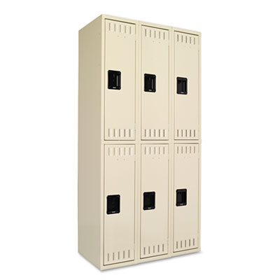 Tennsco Double Tier Locker, Triple Stack, 36w x 18d x 72h, Sand TNNDTS121836CSD