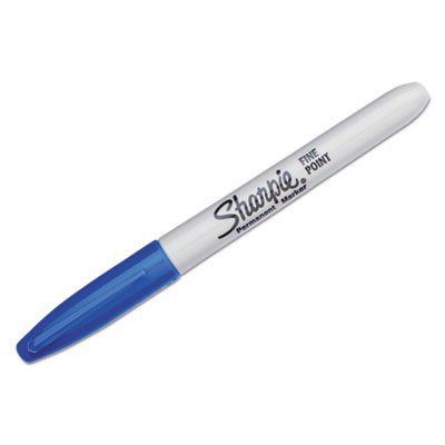 Sharpie Fine Point Permanent Marker, Blue, Dozen SAN30003