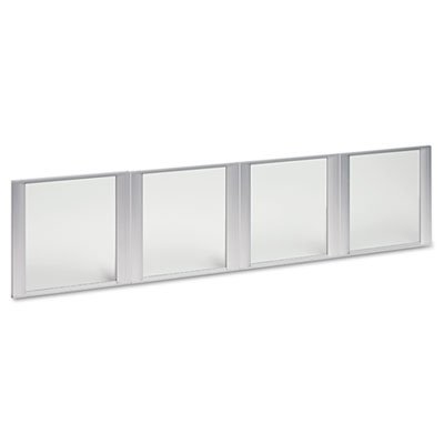 ALEVA301730 Glass Door Set With Silver Frame For 72" Wide Hutch, Clear, 4 Doors/Set ALEVA301730