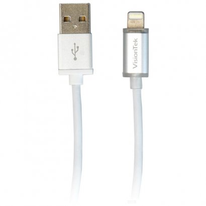 Visiontek Lightning to USB Smart LED 6 Inch 15 Centimeters MFI Cable 900896