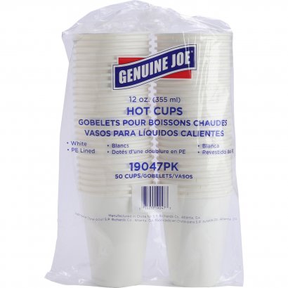 Genuine Joe Lined Disposable Hot Cups 19047BD