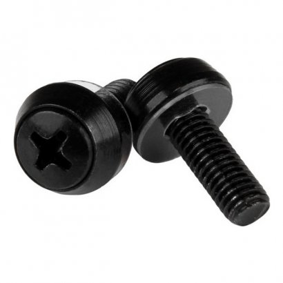 M6 x 12mm - Mounting Screws - 50 Pack, Black CABSCREWSM6B